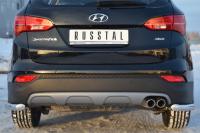 Защита заднего бампера уголки d63 HYUNDAI Santa Fe 2012-2015
