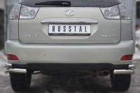 Защита заднего бампера уголки d63/42 Lexus RX300/330/350 2003-2008