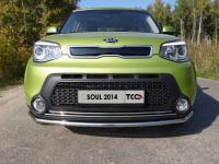 Решетка радиатора нижняя 16 мм для Kia Soul 2014-2016