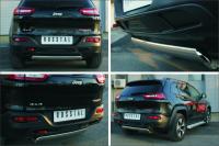 Защита заднего бампера d75х42 (дуга) JEEP Cherokee Trailhawk 2014-