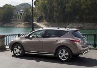 Пороги алюминиевые Rival "Premium-Black" для Nissan Murano 2009-2016