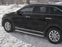Пороги труба d63 (вариант 3) KIA SORENTO PRIME 2018-