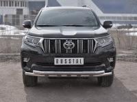 Защита переднего бампера d63 секции-d63 секции+декор TOYOTA LC PRADO 150 2017-