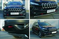 Защита переднего бампера d75х42 (дуга) JEEP Cherokee Trailhawk 2014-