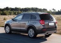 Пороги алюминиевые Rival "Premium-Black" для Chevrolet Captiva 2011-2013-2015