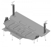 Защита стальная Мотодор Volkswagen Golf VII 2012-2019