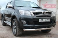 Защита переднего бампера d 76"Toyota HiLux" 2010-