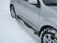 Пороги труба d76 с накладками (вариант 2) GREAT WALL HOVER H3 2010-2013