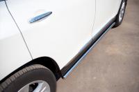 Пороги труба d63 (вариант 3) TOYOTA Highlander 2010-2013