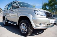 Пороги труба d76 с накладками (вариант 2) UAZ Patriot 2005-2013