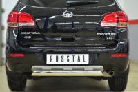Защита заднего бампера 75х42 (дуга) GREAT WALL Hover H6 2012-2013