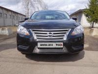 Решетка радиатора 12 мм для Nissan Sentra 2014-