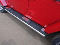 Защита порогов 60,3 мм для Jeep Wrangler 3D (3.6, JK) 2006-2018