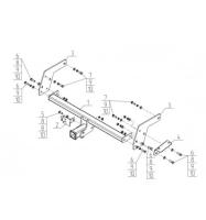 Фаркоп AvtoS для Toyota RAV4 «XA50» V (2018-) "быстросъемный под квадрат"