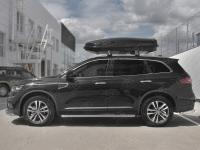 Пороги труба d42 с листом (лист нерж, проф. нерж) (вариант 3) RENAULT KOLEOS 2017-