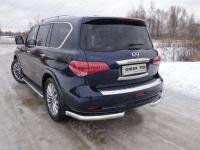 Защита задняя (уголки) 76,1 мм для Infiniti QX 80 2014-2018