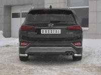 Защита заднего бампера уголки d63 секции HYUNDAI SANTA FE 2018-