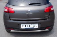Защита заднего бампера d75х42 овал PEUGEOT 4008 2012-2017