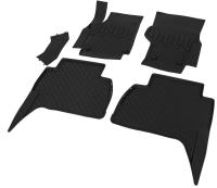 Коврики салона литьевые Rival для Volkswagen Amarok (кроме прорезиненного пола) 2010-2016 2016-н.в., резина, с крепежом, с перемычкой, 5 шт., 65807001