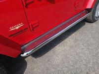 Пороги с площадкой (нерж. лист) 60,3 мм для Jeep Wrangler 5D (3.6, JK) 2006-2018