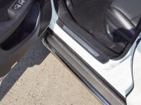 Пороги с площадкой (нерж. лист) 42,4 мм для Infiniti QX 50 2018-