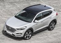 Пороги алюминиевые Rival "Premium" для Hyundai Tucson 2015-