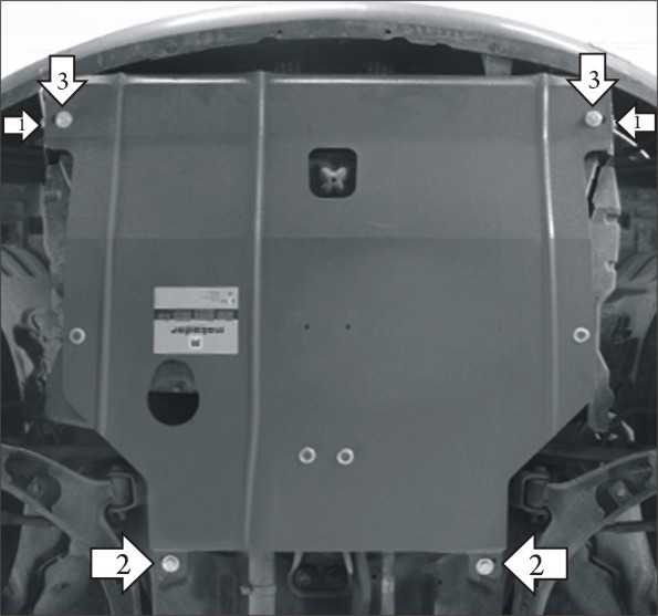 Фото Защита Motodor для картера и кпп Nissan Almera (2000-2006)