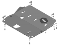 Защита алюминиевая Мотодор Nissan Qashqai 2015-