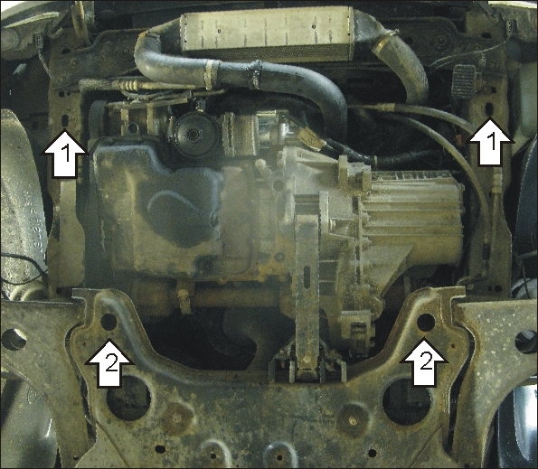 Фото Защита Motodor для картера, кпп и интеркулера Ford Transit (2006 по наст.) (передний привод)