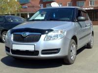 Дефлектор капота Skoda Fabia (Шкода Фабия) (2007-) (темн.)