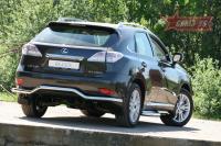 Защита задняя "волна" d 60  Lexus RX III 450H (2009-2012)