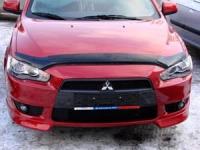 Дефлектор капота Mitsubishi Lancer (Митсубиши Лансер) (2007-) (темн.)