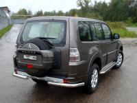 Защита задняя (уголки) 76,1 мм для Mitsubishi Pajero IV 2011-2014