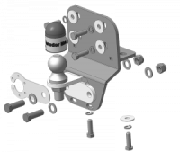 Фаркоп Мотодор с оцинкованным шаром на Toyota Land Cruiser Prado 120 2002-2009