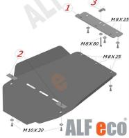 Защита Альфеко для АКПП и РК Toyota Land Cruiser 100, V-4.7 (1998-2007)