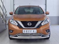 Защита переднего бампера d63 секция-d42 дуга NISSAN MURANO 2016