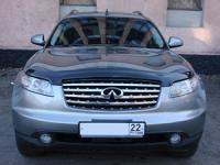 Дефлектор капота Infiniti (Инфинити) FX35/FX45 (2003-2008) (темный)