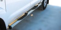 Пороги труба d76 с накладками (вариант 2) MITSUBISHI L200 2006-2009