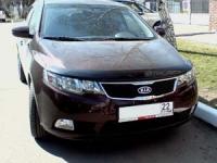 Дефлектор капота Kia Cerato (2009-2013) (темный)