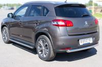 Пороги труба d63 (вариант 2) PEUGEOT 4008 2012-2017