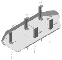 Защита трубок кондиционера, алюминиевая Мотодор Volkswagen Transporter 2020-