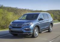 Пороги алюминиевые Rival "Bmw-Style" для Honda Pilot 2016-