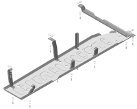 Защита бака алюминиевая Мотодор Toyota Tundra 2022-