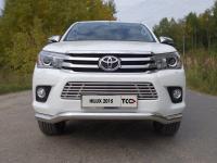 Решетка радиатора 16 мм для Toyota Hilux 2015-