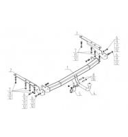 Фаркоп AvtoS для TOYOTA RAV-4 (только для версии Long) 2007-2012