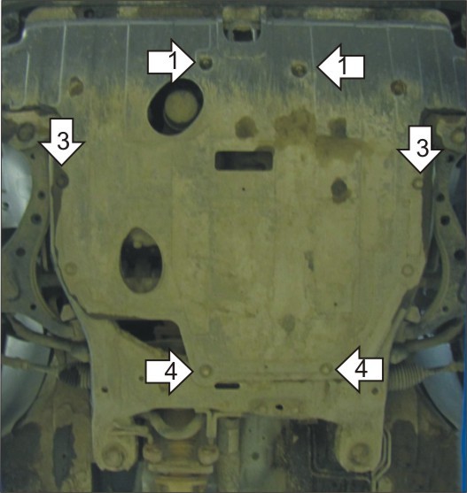 Фото Защита Motodor для картера и КПП KIA Sorento (2009-2012)