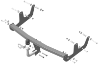 Фаркоп АвтоСтандарт  с оцинкованным шаром Renault Sandero с 2008-2014