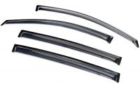 Дефлекторы боковых окон Nissan Tiida (Ниссан Тиида) НВ (2006-) 4 ч. (темный)