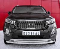 Защита переднего бампера d63 дуга-Ф42 дуга KIA SORENTO PRIME CRDI 2015-2018
