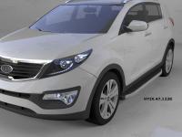 Пороги алюминиевые (Alyans) Hyundai IX-35 (2009-)